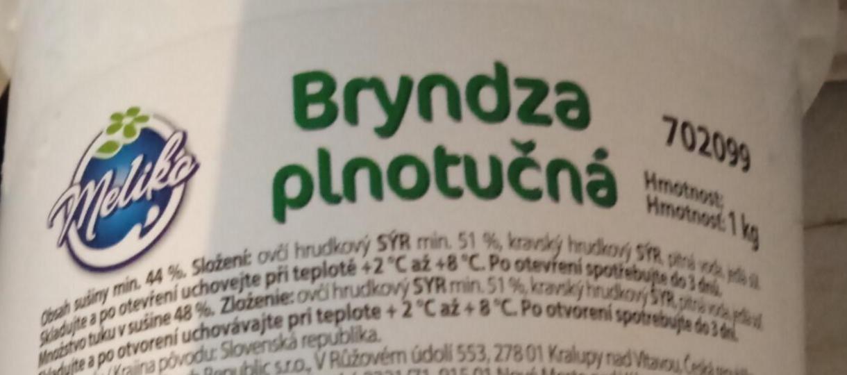 Fotografie - Bryndza plnotučná Meliko