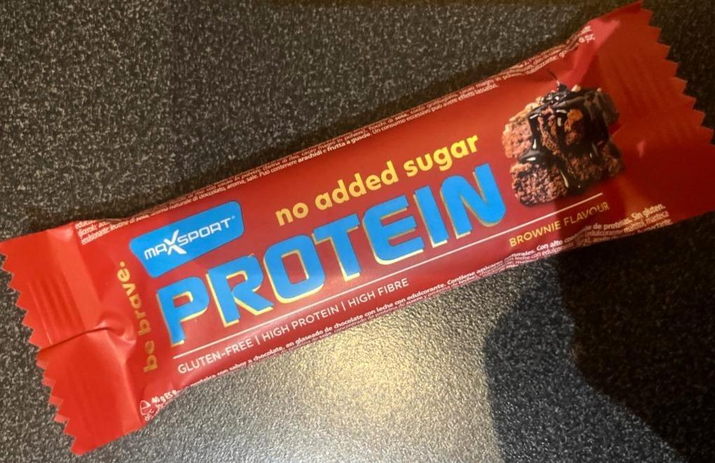 Fotografie - No added sugar protein brownie flavour MaxSport