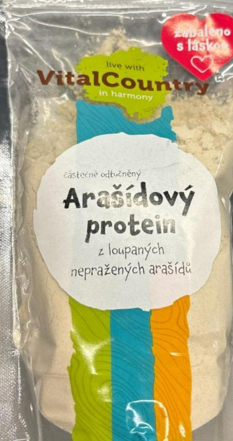 Fotografie - Arašídový protein z loupaných nepražených arašídů VitalCountry