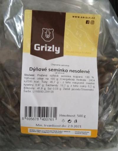 Fotografie - Dýňové semínko nesolené Grizly