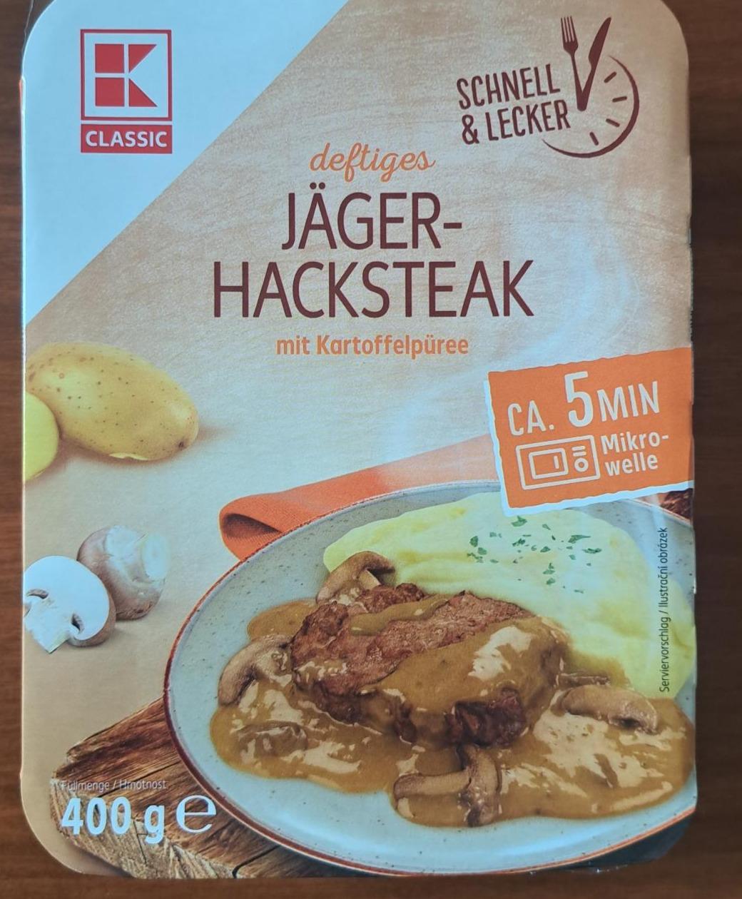 Fotografie - Jäger Hacksteak mit Kartoffelpüree K-Classic