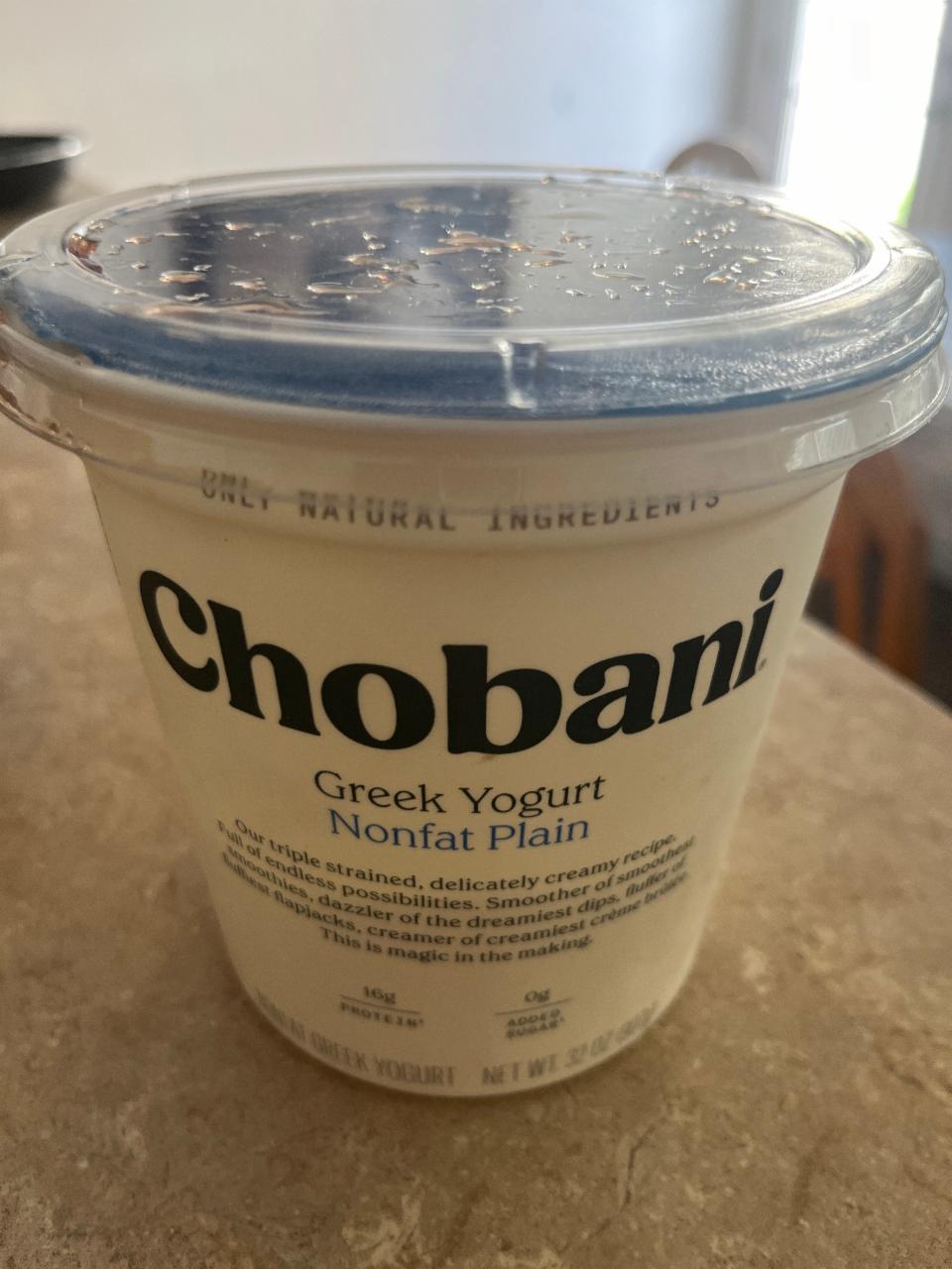 Fotografie - Greek yogurt nonfat plain Chobani