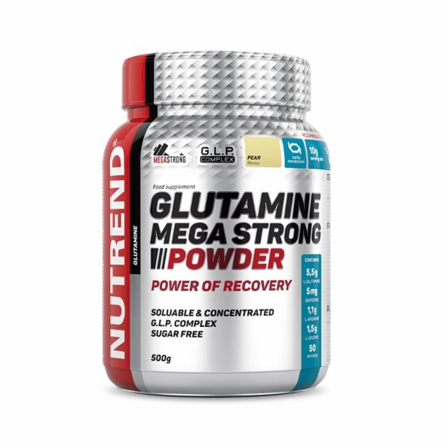 Fotografie - Glutamine mega strong powder pear (hruška) Nutrend