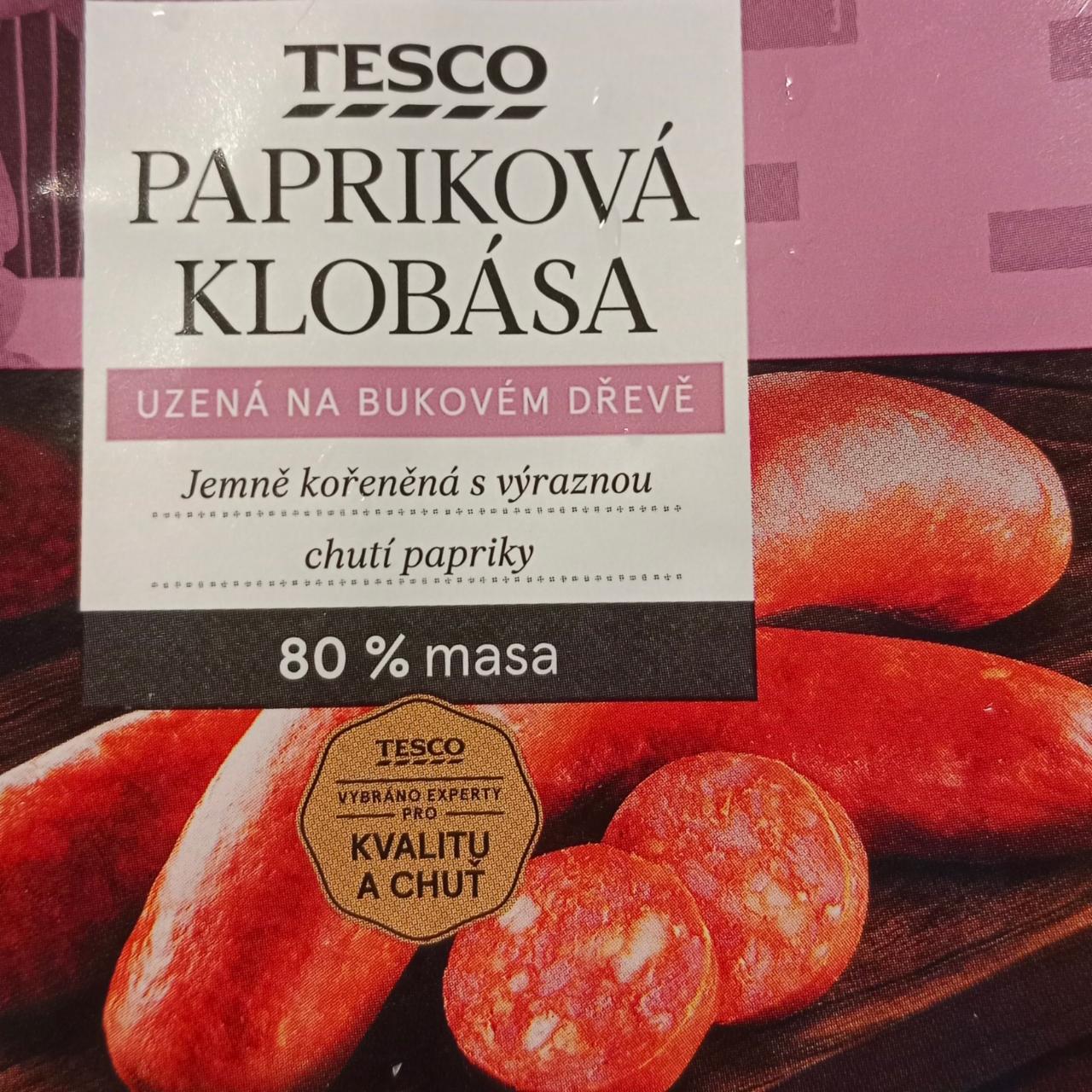 Fotografie - Papriková klobása 80% masa Tesco