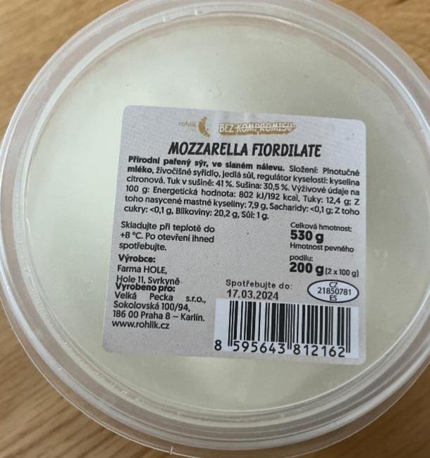 Fotografie - mozzarella fiordilatte Farma Hole