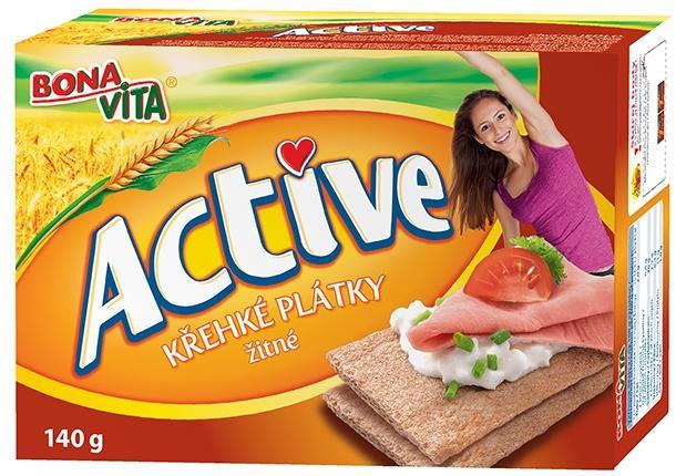 Fotografie - Active křehké plátky žitné Bonavita