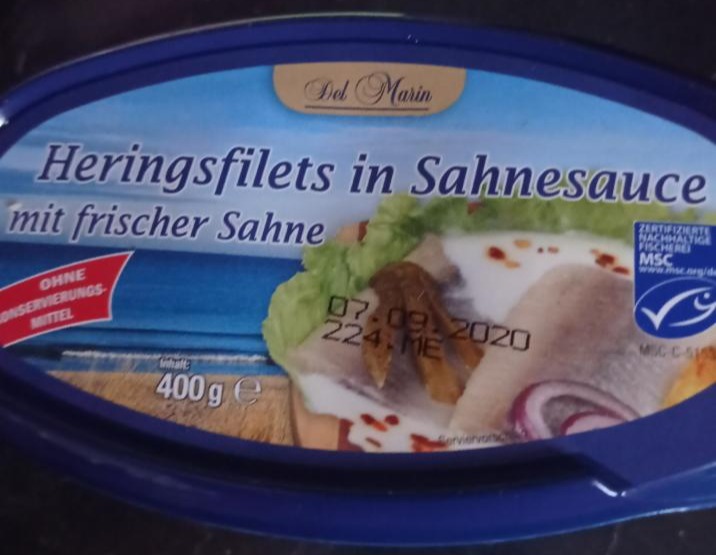 Fotografie - Heringsfilet in Sahnesauce Del Marin