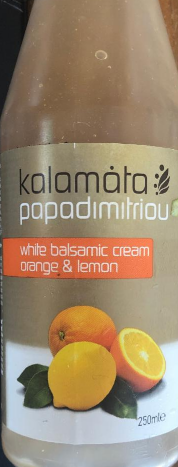 Fotografie - Kalamáta Papadimitriou White balsamic cream orange & lemon