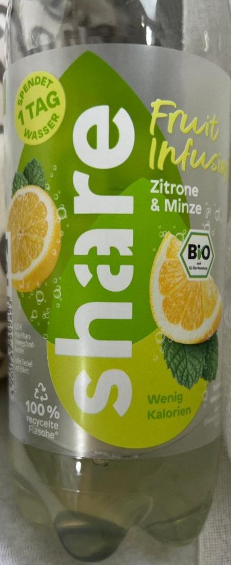 Fotografie - Bio Fruit Infusion Zitrone & Minze Share