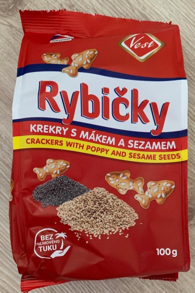 Fotografie - Rybičky krekry s mákem s sezamem Vest