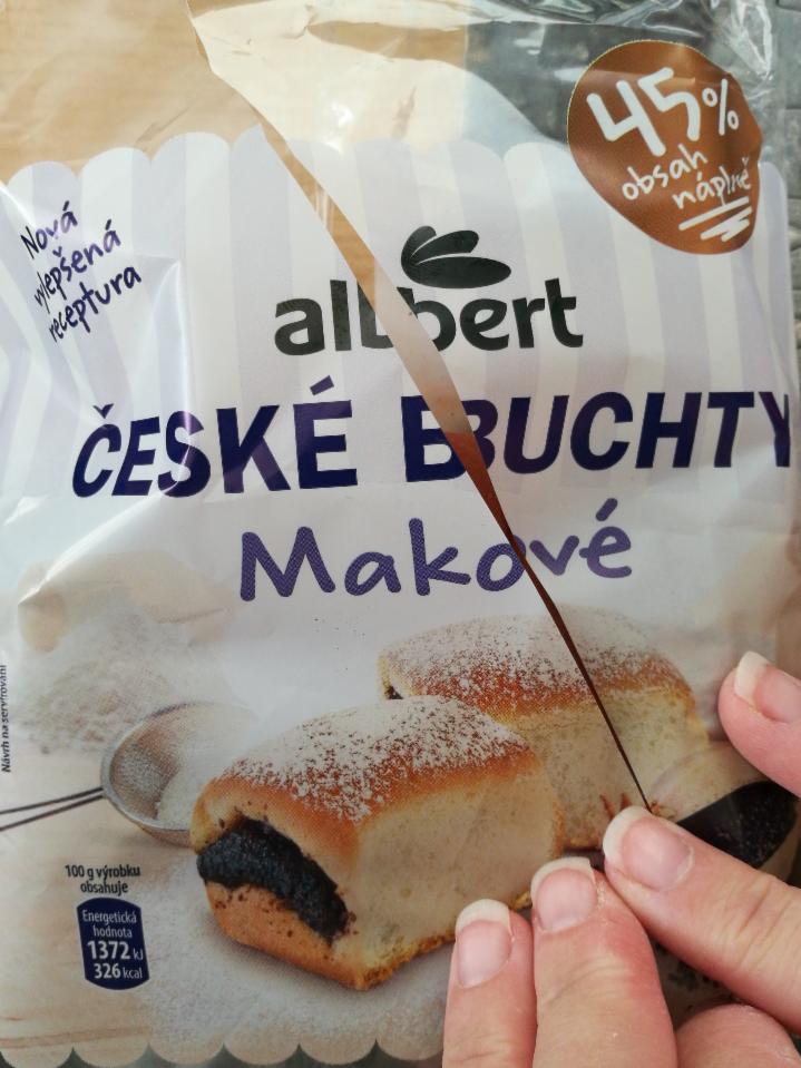 Fotografie - Buchty české makové Albert 45% obsah náplně