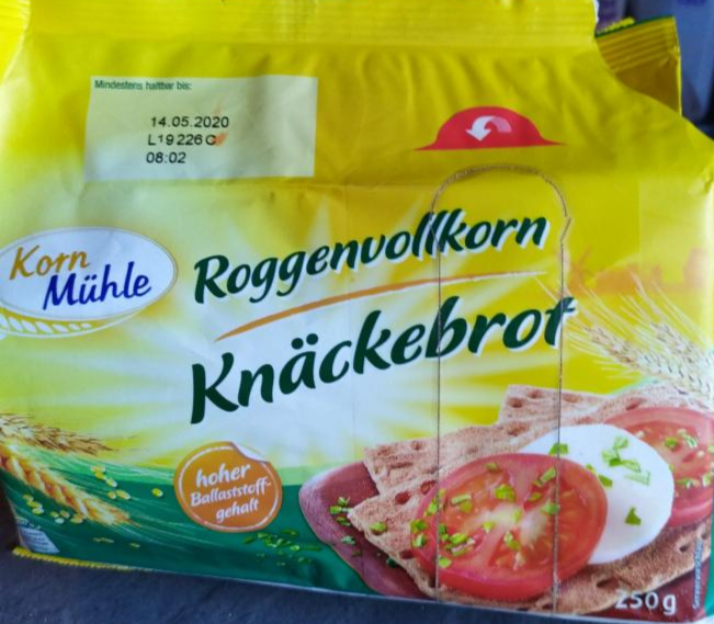 Fotografie - Roggenvollkon knäckebrot Korn Mühle