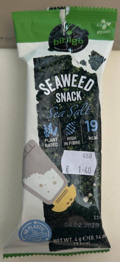 Fotografie - Seaweed snack sea salt Bibigo