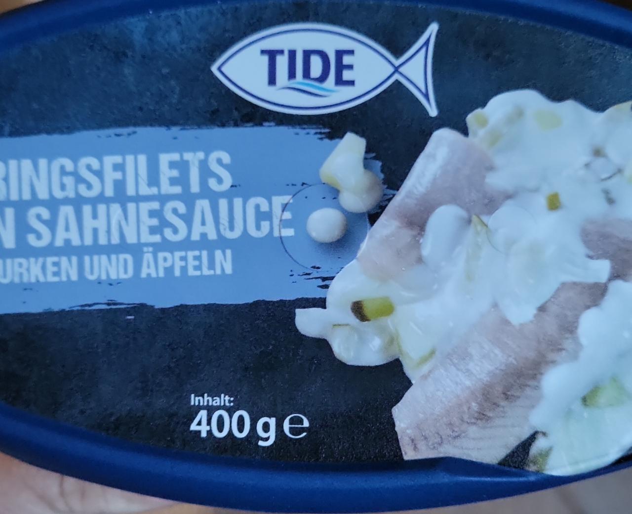 Fotografie - Heringsfilets in sahnesauce mit gurken und äpfeln Tide