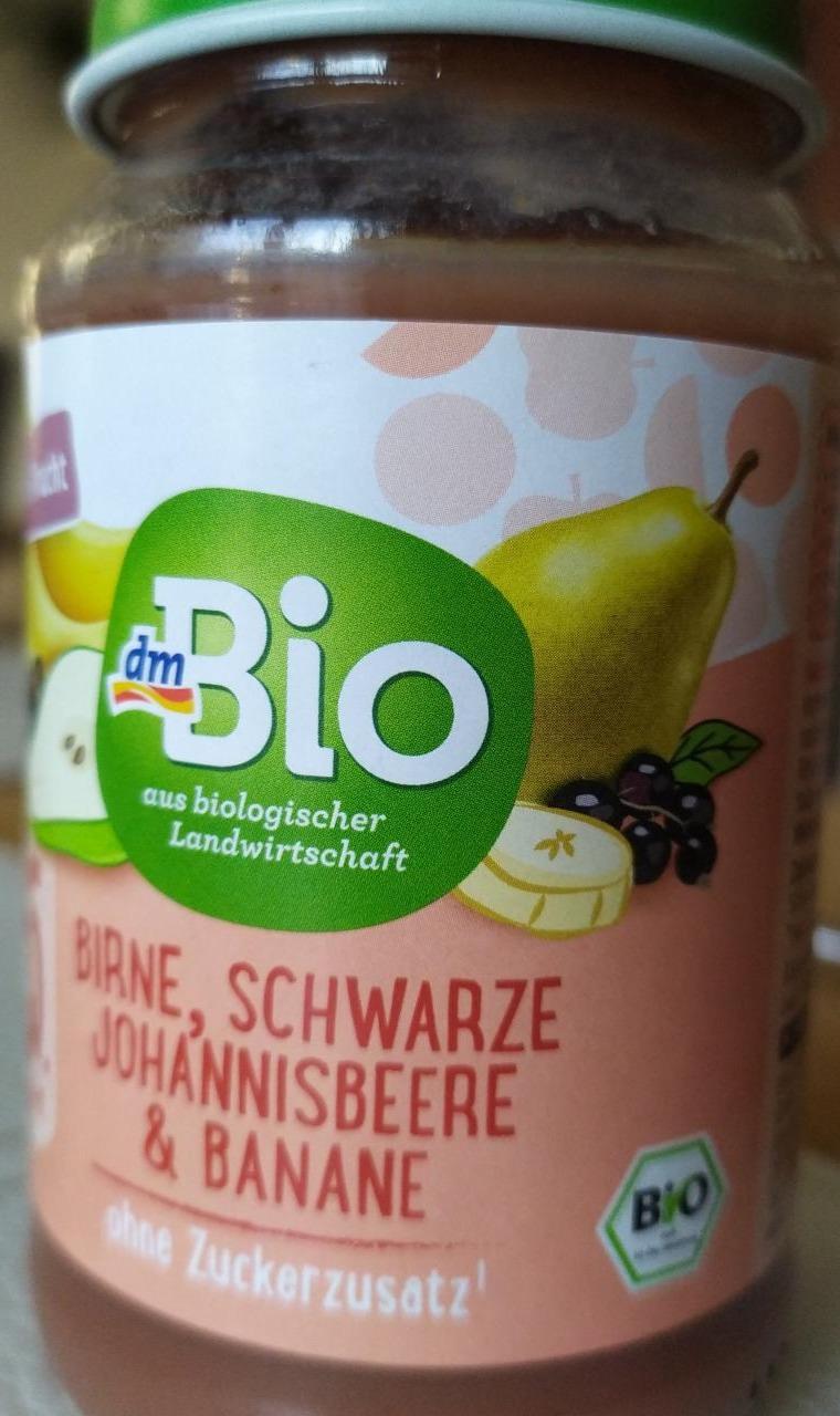 Fotografie - Birne, Schwarze, Johannisbeere & Banane dmBio