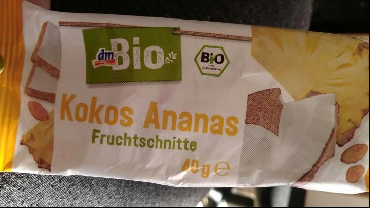 Fotografie - Bio Kokos Ananas Fruchtschnitte - dmBio