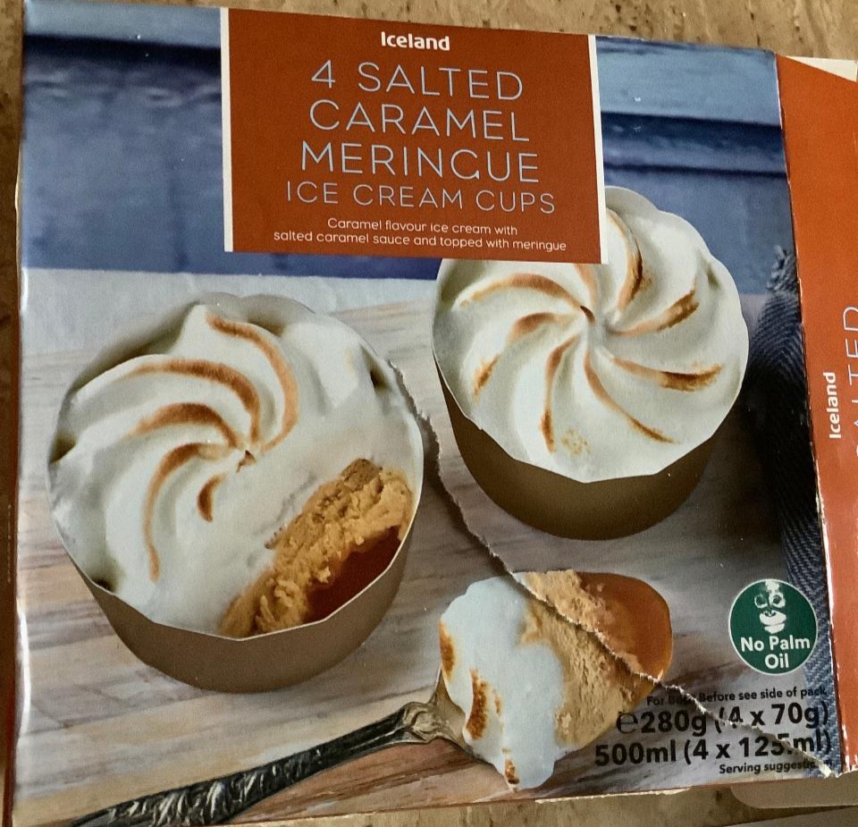 Fotografie - 4 Salted Caramel Meringue Ice Cream Cups Iceland