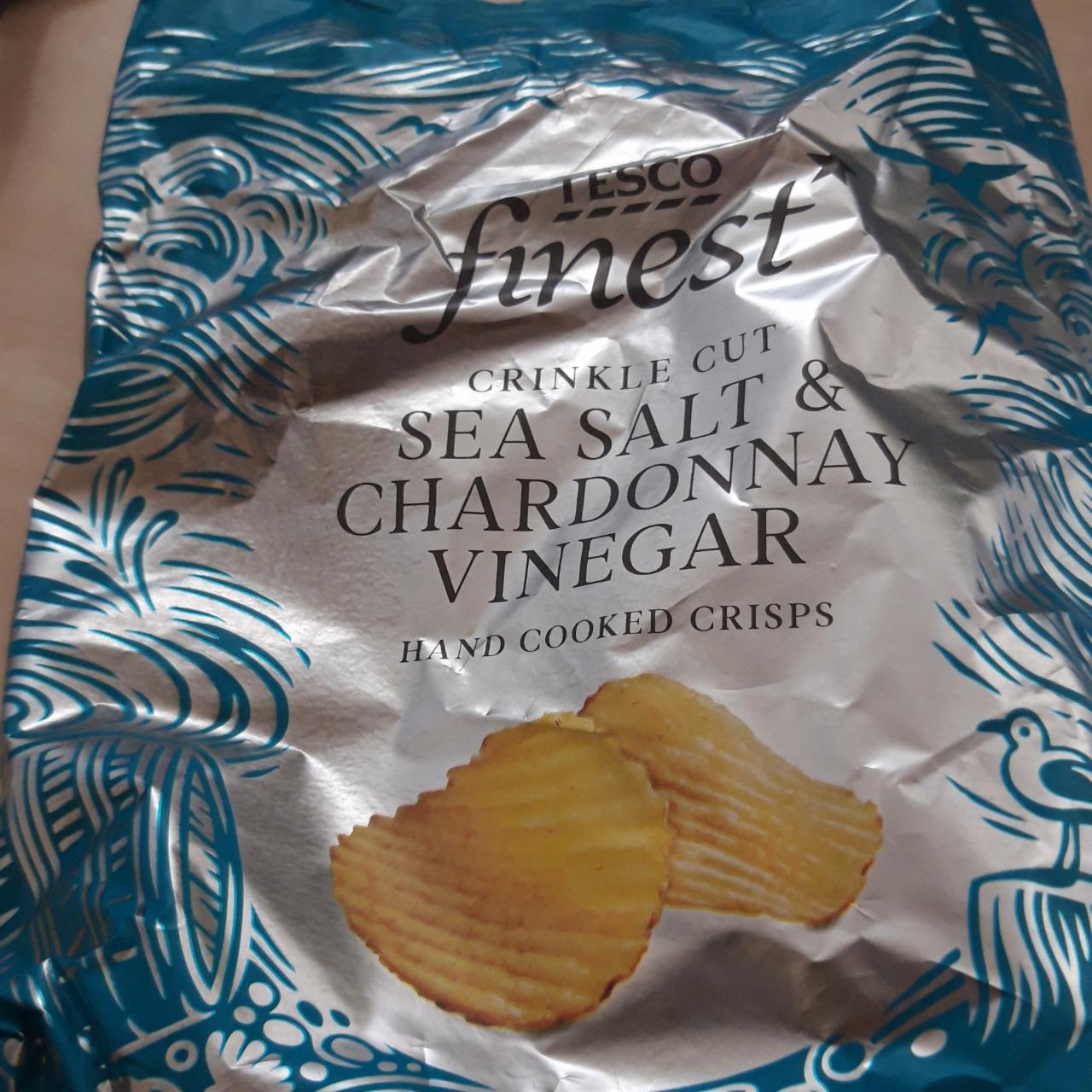 Fotografie - Hand Cooked Crisps Sea salt & Chardonnay vinegar Tesco finest