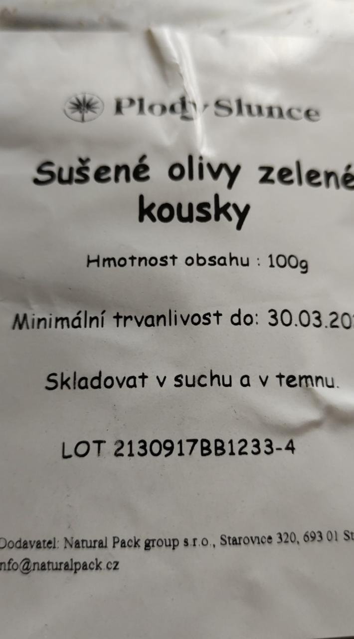 Fotografie - Sušené olivy zelené kousky