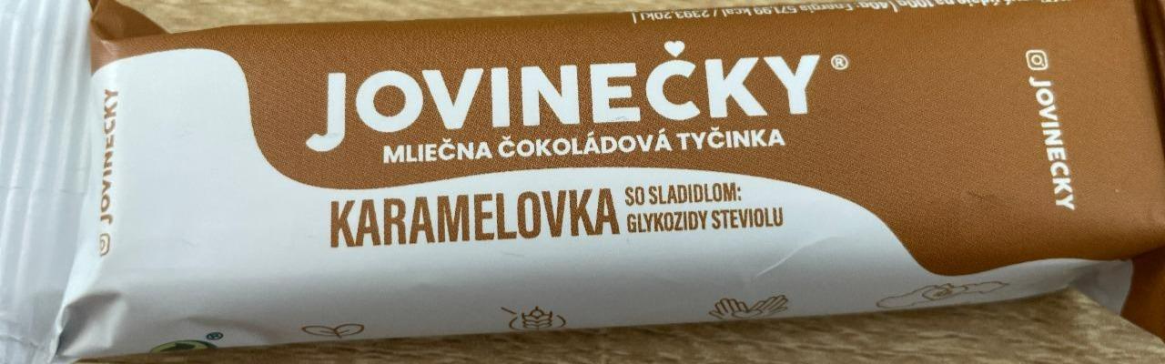 Fotografie - Karamelovka Mliečna čokoládová tyčinka Jovinečky