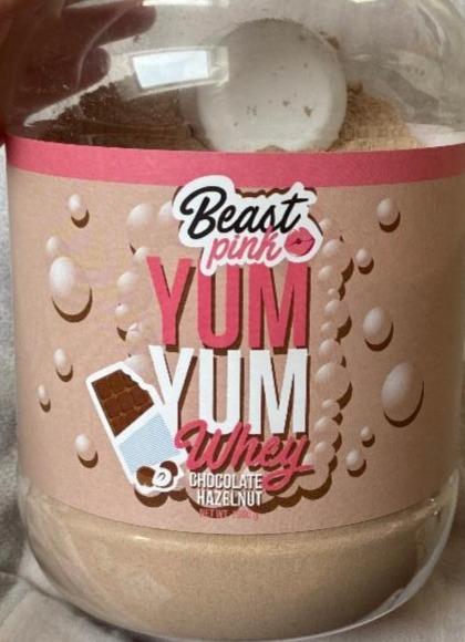 Fotografie - Beast pink Yum Yum Whey Chocolate Hazelnut GymBeam