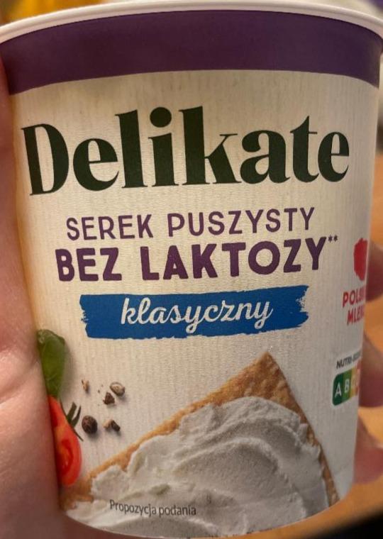 Fotografie - Serek puszysty klasyczny bez laktozy Delikate