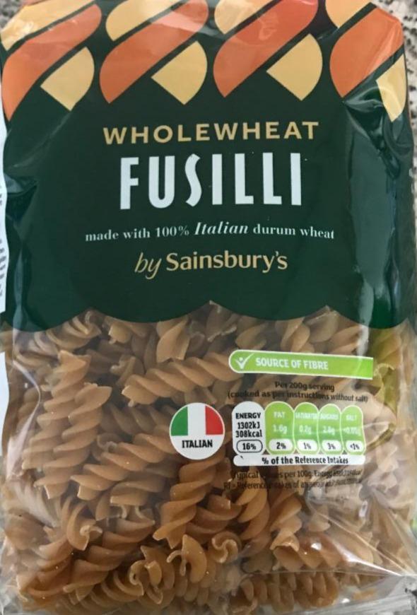 Fotografie - Wholewheat Fusilli by Sainsbury’s