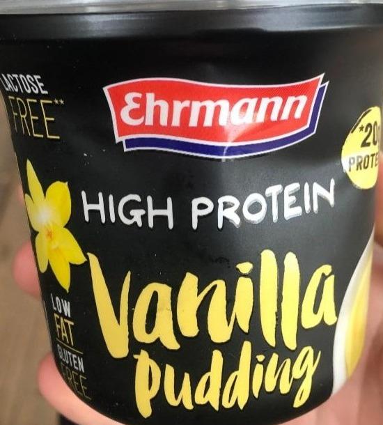 Fotografie - High protein pudding vanilla (vanilkový proteinový pudinkový dezert) Ehrmann