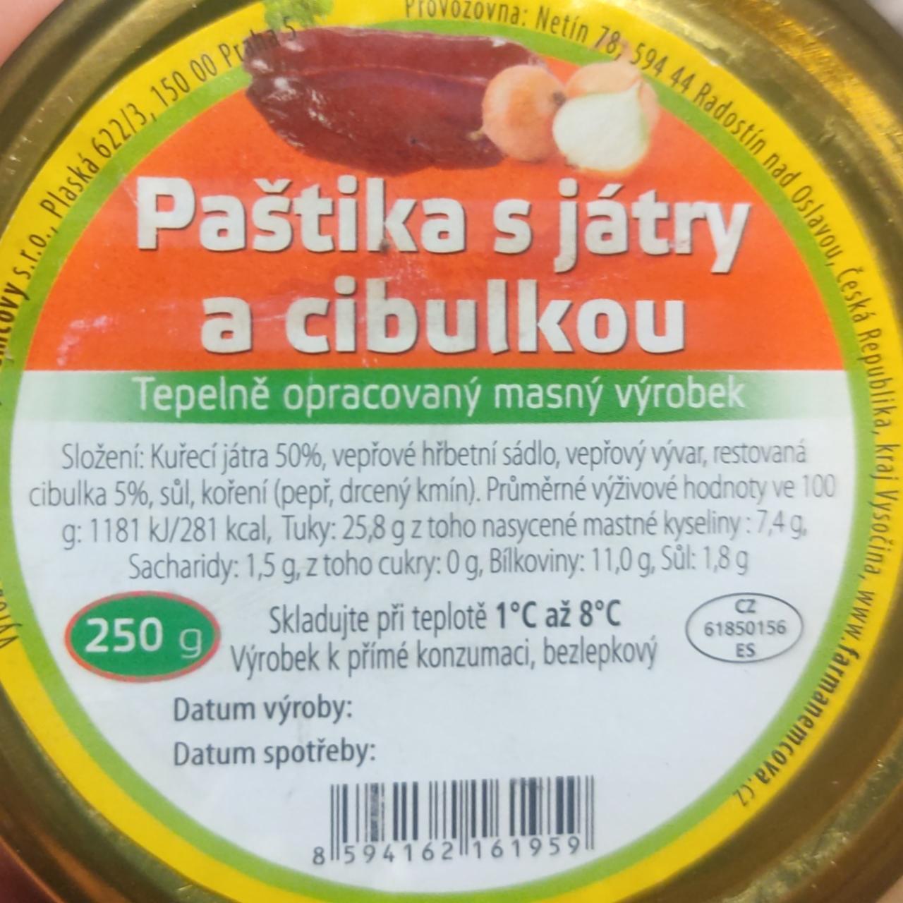 Fotografie - Paštika s játry a cibulkou Farma rodiny Němcovy