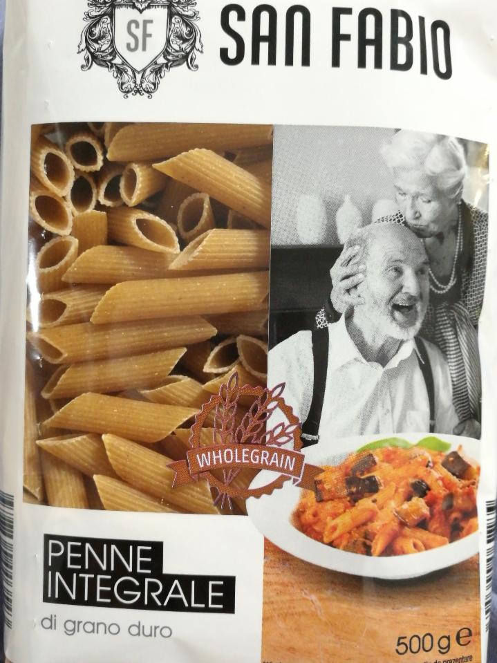 Fotografie - Penne integrale wholegrain (těstoviny celozrnné sušené) San Fabio