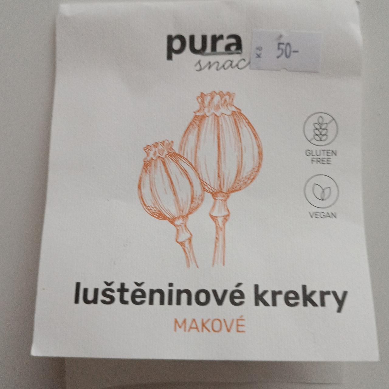 Fotografie - Luštěninové krekry makové Pura snack