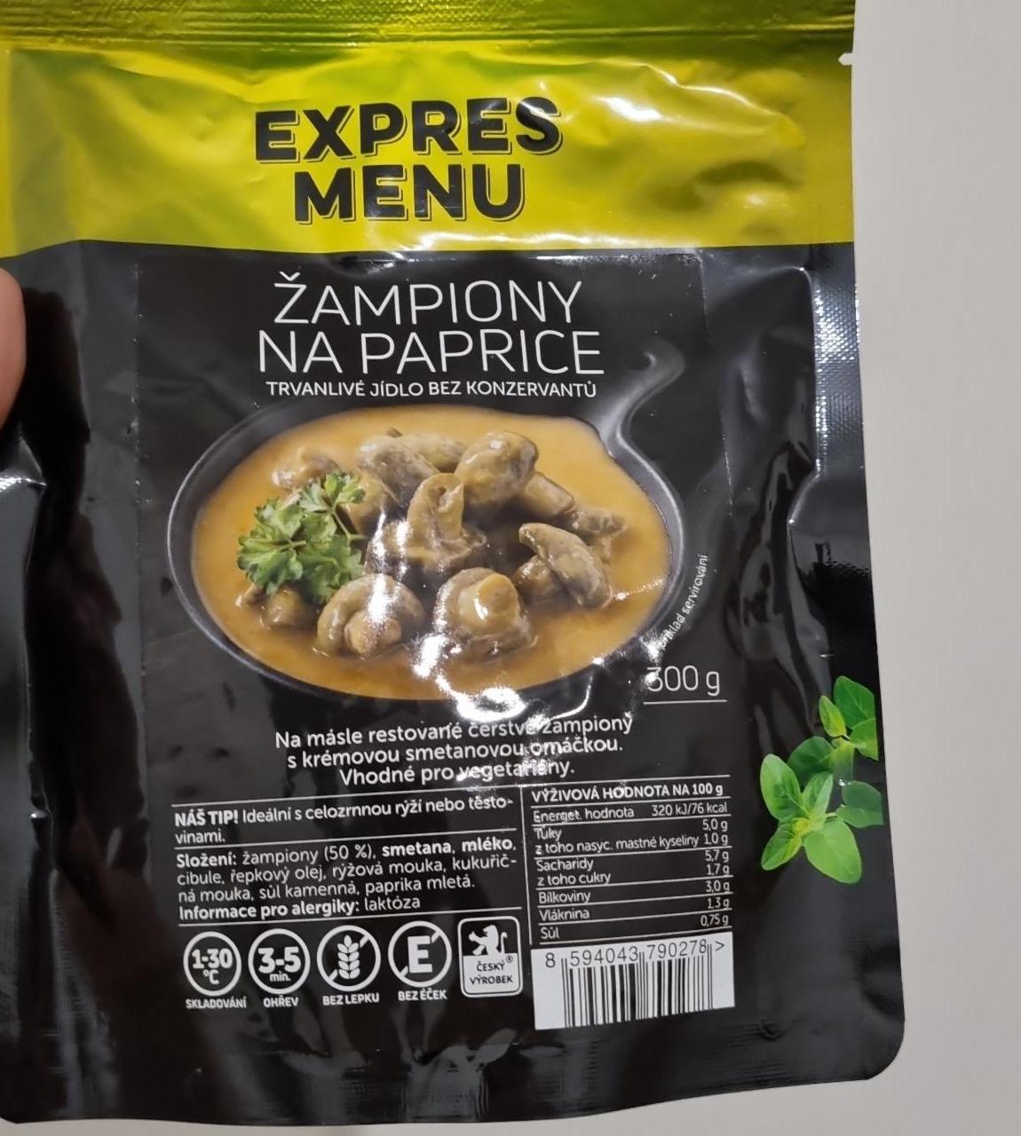 Fotografie - Žampiony na paprice Expres Menu