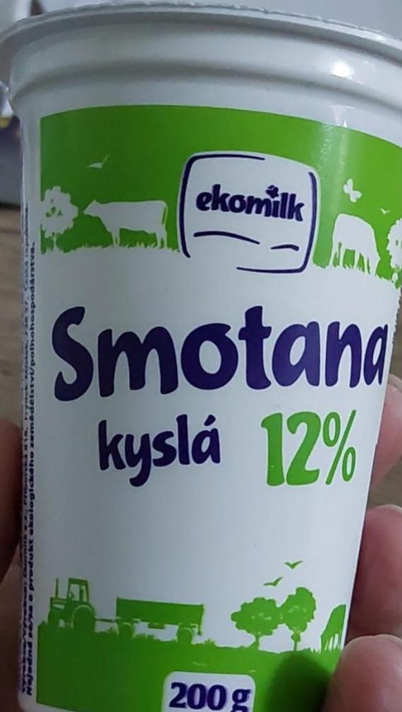 Fotografie - Smotana kyslá 12% Ekomilk