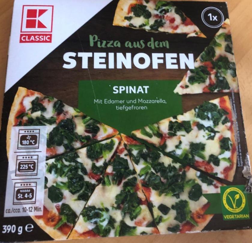 Fotografie - Pizza aus dem Steinofen spinat K-Classic