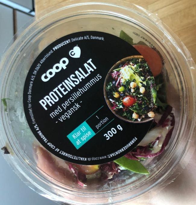 Fotografie - Proteinsalat med persillehummus Coop