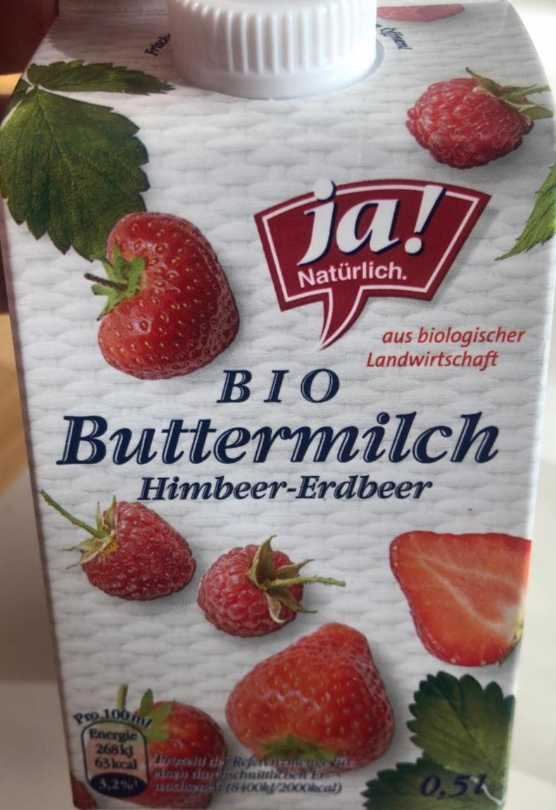 Fotografie - BIO Buttermilch Himbeer-Erdbeer