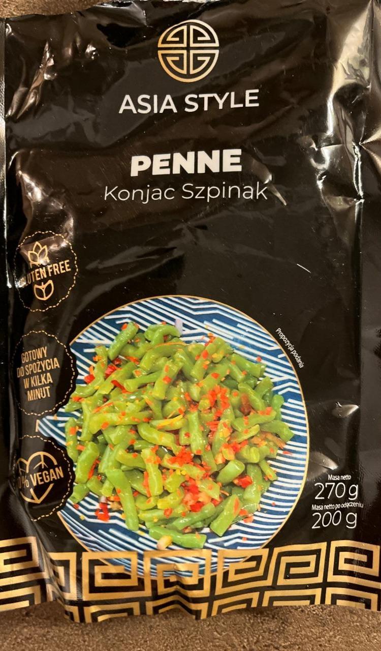 Fotografie - Penne Konjac Szpinak Asia Style