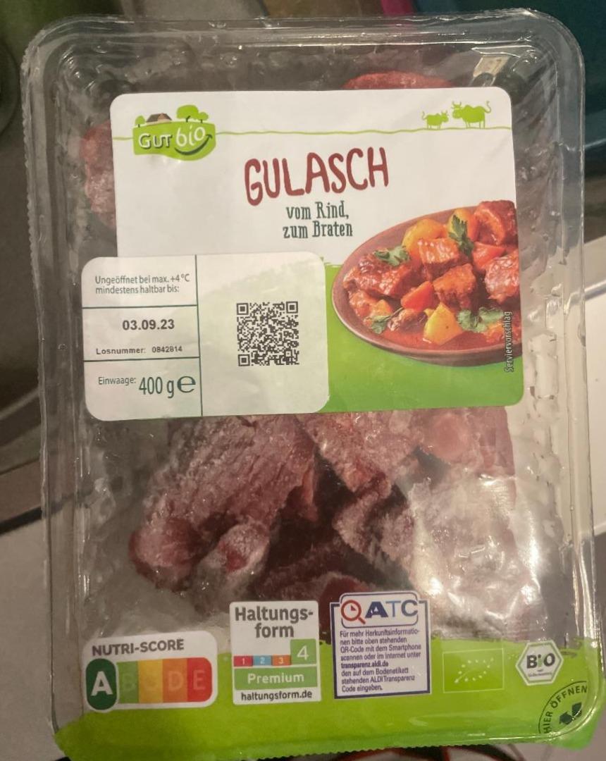 Fotografie - Bio Gulasch vom Rind, zum Braten GutBio