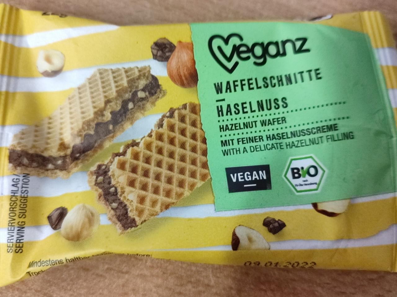 Fotografie - Bio Waffelschnitte haselnuss Veganz