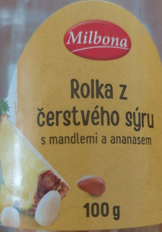 Fotografie - rolka z čerstvého sýra s mandlemi a ananasem Milbona