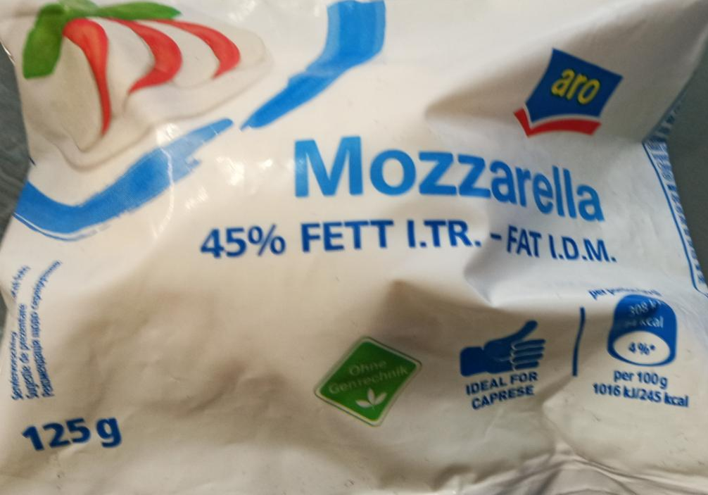 Fotografie - Mozzarella 45% fett Aro