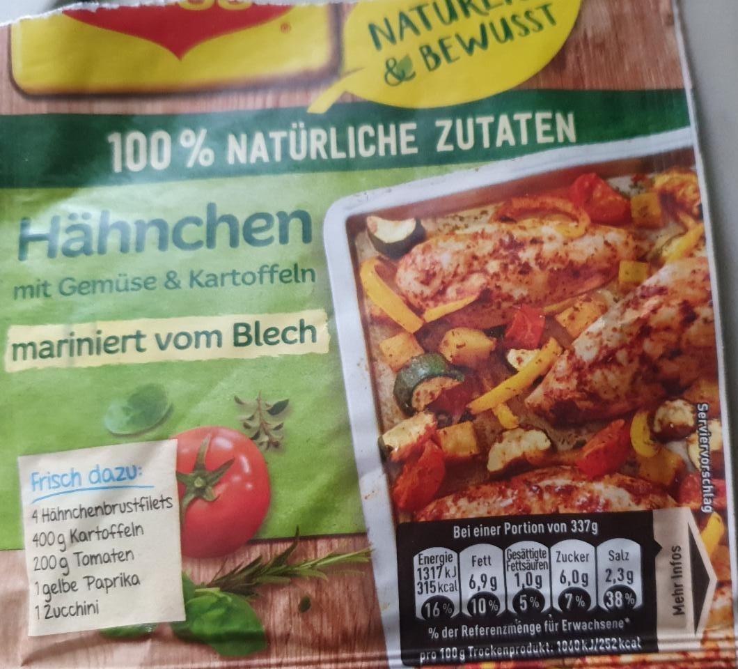 Fotografie - Hähnchen mit Gemüse & Kartoffeln Maggi