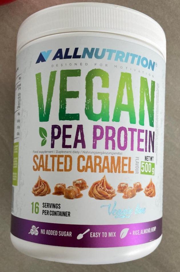 Fotografie - Vegan Pea Protein Salted Caramel flavour Allnutrition