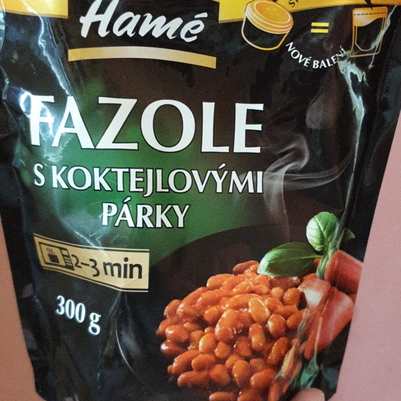 Fotografie - Fazole s koktejlovými párky Hamé