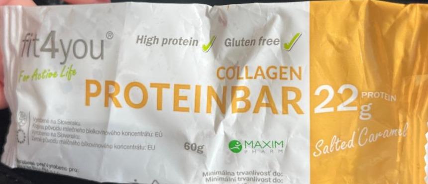 Fotografie - ProteinBar Collagen 22g protein Salted Caramel Fit4you