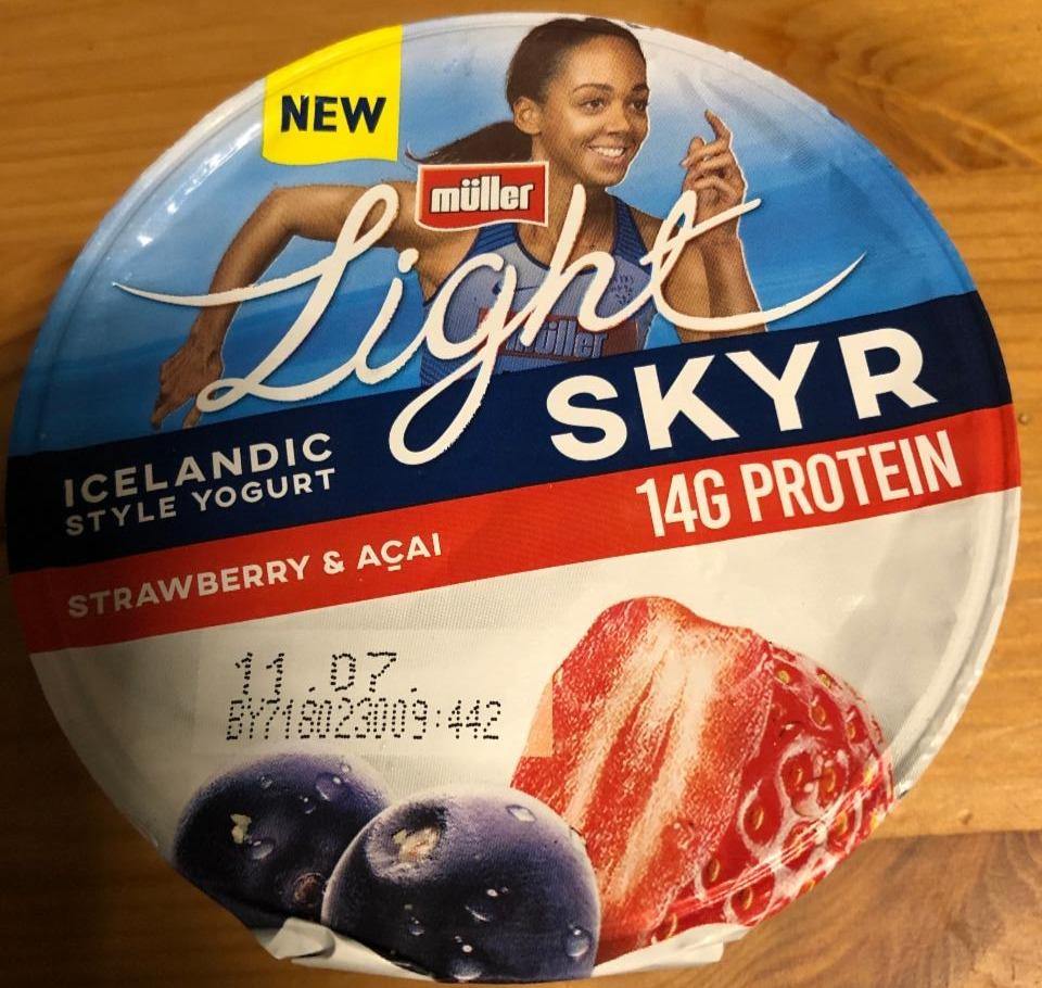 Fotografie - Skyr Strawberry & Acai Yogurt Müller