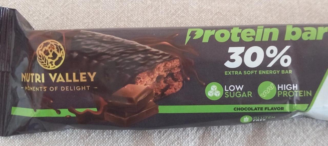 Fotografie - Protein bar 30% chocolate Nutri Valley