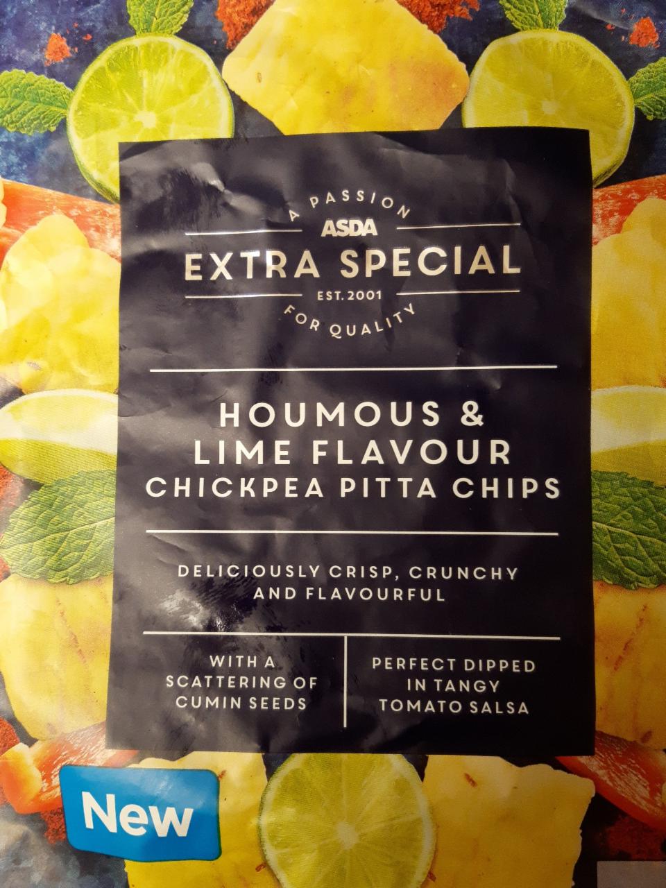 Fotografie - Houmous & Lime Chickpea pitta chips Asda