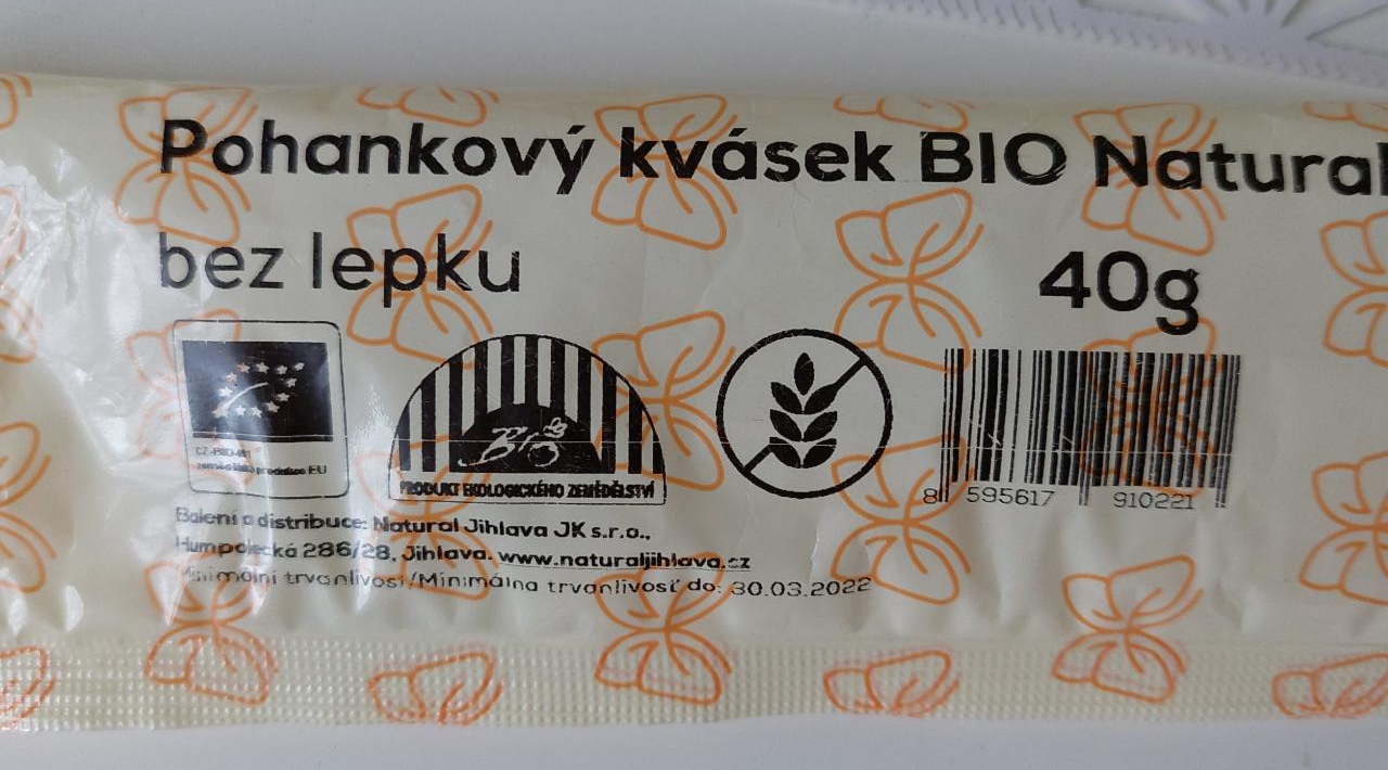 Fotografie - Bio Pohankový kvásek bez lepku Natural Jihlava