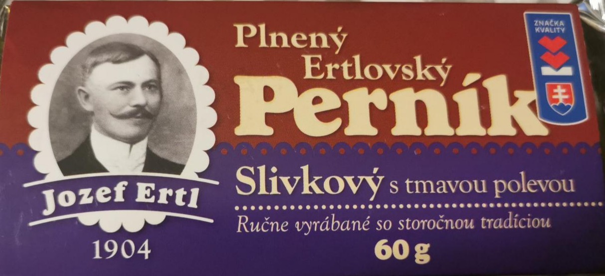 Fotografie - Plnený ertlovský perník slivkový s tmavou polevou